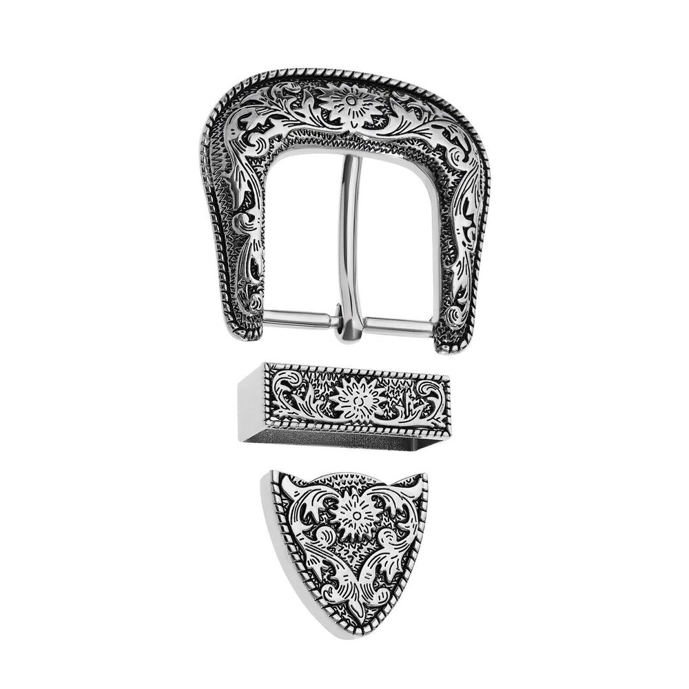 9337 1 Set Belt Buckle Western Belt Buckles Set 3 Modules Belt Decoration
